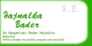 hajnalka bader business card